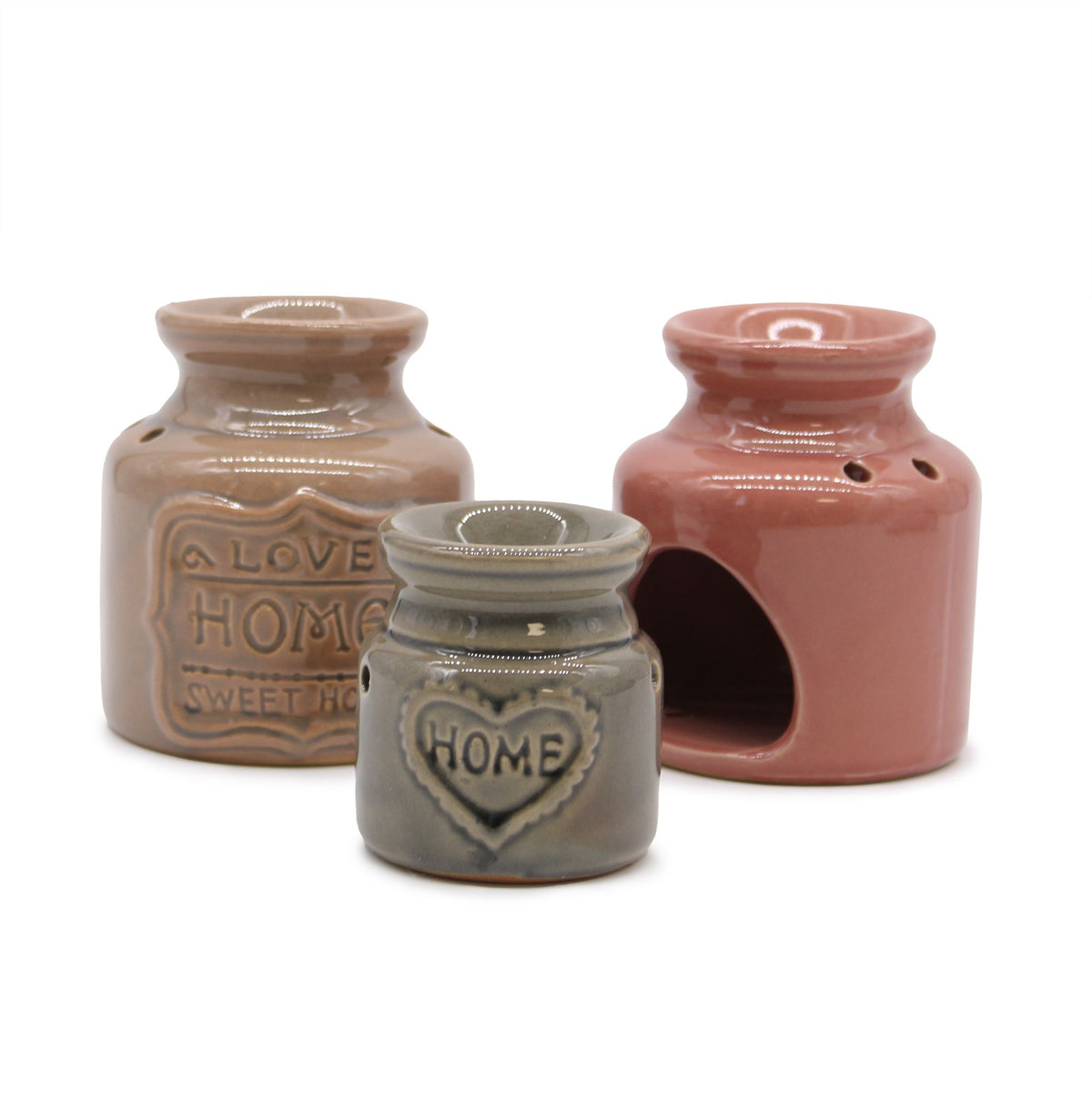 Lrg Quemador de aceite - Gris - Love Home Sweet Home