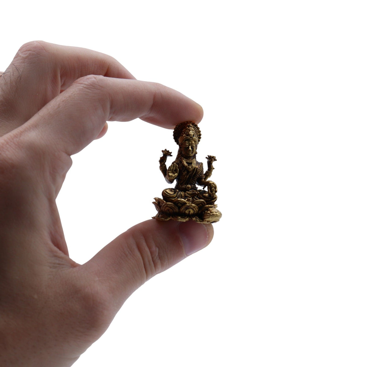 Dioses en miniatura de latón - Laxmi (22 g)  - 37 mm
