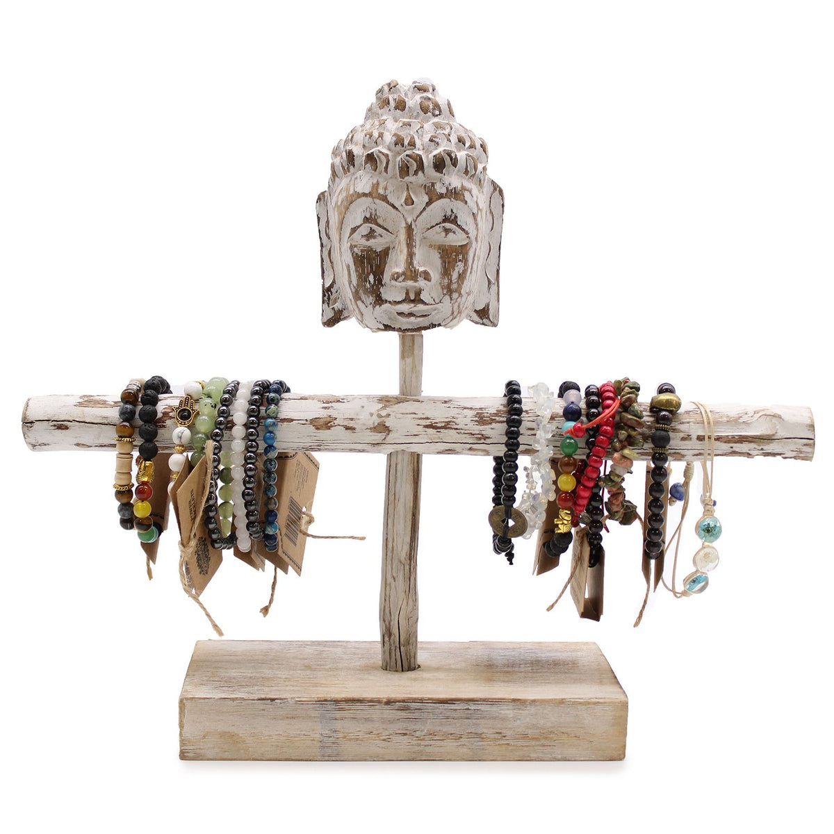 Rama única y soporte de Buda - Blanqueado